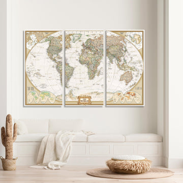 Large World Map Canvas Print №1504